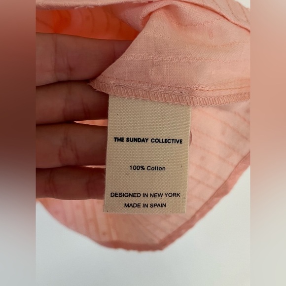 The Sunday Collective Girls Size 8-9 Pink Ruffle Sleeve Collar Blouse Top Pink - Picture 11 of 13